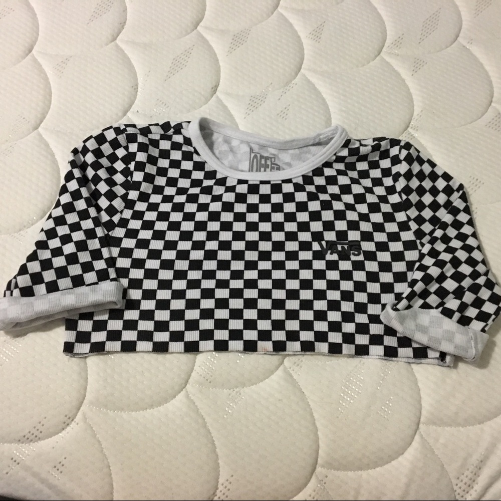 trading vans long sleeve crop top